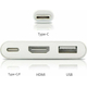 Adattatore da Type-C a HDMI Multi Porta USB 3.1 Audio Video Risoluzione 4K 7