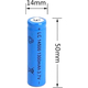 10pz Batteria Ricaricabile LC14500 1300mAh 3.7V Pile Ricaricabili Blu 14x50mm...