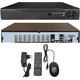 DVR 16 Canali 26x20x4.3cm AHD HDMI HD H.264 Mouse Telecomando VGA Sorveglianza