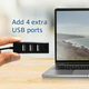 Hub 4 Porte USB 2.0 Collegamento Trasferimento Dati PC Multiporte BO-OT20 5