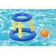 Canestro Gonfiabile Galleggiante per Basket Gioco Piscina con Pallone 61cm 6
