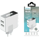 Caricabatterie da Parete Doppia Porta Dual USB Led Caricatore Rapido 2.4A CDA13