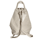 ELETTRA - Zaino da Donna Borsa con Chiusura Zip Ecopelle Bianco ciondolo love...