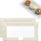 2x Vassoio Bianco Trama Trinato in Plastica 37x22 cm Pasticceria Piatto Dolci