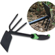 Zappa per Giardinaggio Due Teste Pala Tridente 30cm Manico in Plastica Giardino