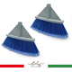 2x Scopa Alta Sottile Pulizia Pavimenti Cattura Sporco con Setole Casa