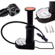 Mini Pompa a Pedale Gonfiaggio Ruote Bicicletta 2 Fori con Manometro Pallone