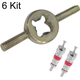 6x Kit Chiave Rimuovi Svita Smonta Valvole Camere d'Aria Universale + Valvole...