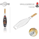 Griglia per Pesce Barbecue Graticola in Acciaio Manico in Legno 11x31cm 7