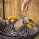 Griglia per Pesce Barbecue Graticola in Acciaio Manico in Legno 14x37cm 4