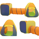 Tenda Gioco Parco Giochi con Tunnel Giocattolo Bambini Pop-Up Pieghevole 3pz