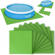 9x Tappetino Verde 78x78 Tappeto per Fondo Piscina Antiscivolo Puzzle Mod.58636