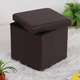 Pouf Contenitore Puff Quadrato in PVC Panca Baule 31x31x31 cm Sgabello Seduta...