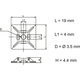 25x supporto adesivo 19x19 mm per fascette autostringenti da 3,6 mm nero cavi...