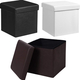 Pouf Contenitore Puff Quadrato in PVC Panca Baule 31x31x31 cm Sgabello Seduta...