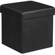 Pouf Contenitore Puff Quadrato in PVC Panca Baule 38x38x38 cm Sgabello Seduta...