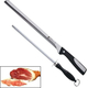 Set coltello da prosciutto 25cm + acciaino affilatore in acciaio inox 20cm