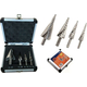Set di 4 frese coniche allargafori a gradino in acciaio 3-12 4-12 4-20 4-32 mm