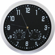 Orologio da Parete Igrometro e Termometro Incorporato 30cm Bianco e Nero Casa...