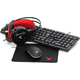 Tastiera cavo usb mouse mousepad cuffie gaming set computer per gioco 4 in 1