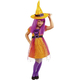 Costume Carnevale strega arancione travestimento bambina 3-8 anni halloween...