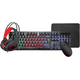 Tastiera cavo usb mouse mousepad cuffie gaming set computer per gioco 4 in 1...