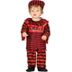 Costume Carnevale pagliaccio assassino travestimento clown bambino 12-24 mesi...