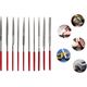 Set 10 Lime ad Ago di Precisione Diamantate 3x140mm Raspe per Metallo Legno...