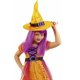 Costume Carnevale strega arancione travestimento bambina 3-8 anni halloween...