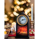 Lampada da Tavolo Lanterna Led Effetto Fuoco Camino con Orologio 25x14x40 cm...
