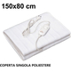 Termocoperta Elettrica Scaldaletto Scaldasonno Letto singolo 150x80cm 60 Watt...