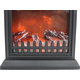 Lampada da Tavolo Lanterna Led Effetto Fuoco Camino con Orologio 25x14x40 cm...