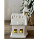 Lampada Natalizia Casetta Scenario Ceramica Luci LED Decorazioni Natale...