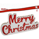 Scritta Natalizia Merry Christmas XMAS in Legno Decorazione Tavolo 39x20cm 5