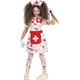 Costume Carnevale infermiera assassina vestito horror bambina 5-12 halloween...