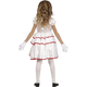 Costume Carnevale pagliaccia assassina vestito clown bambina 5-12 anni festa...