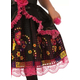 Costume Carnevale Catrina vestito Dia de los Muertos bambina 5-7 anni...