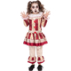 Costume Carnevale clown assassino travestimento horror per bambina 5-12 anni...