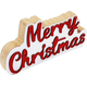 Scritta Natalizia Merry Christmas XMAS in Legno Decorazione Tavolo 39x20cm 2