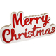 Scritta Natalizia Merry Christmas XMAS in Legno Decorazione Tavolo 39x20cm