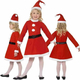 Costume Babbo Natale con Cappello Bambina Vestito Varie Taglie  1-15 anni...