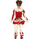 Costume Carnevale clown assassino travestimento horror per bambina 5-12 anni...