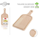 Tagliere in Legno Squadrato con Manico 3 Dimensioni per Salumi Carne...