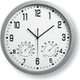 Orologio da Parete Igrometro e Termometro Incorporato 30cm Bianco e Nero Casa...