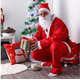 Costume Da Babbo Natale da Uomo Adulto Taglia Unica Santa Claus Travestimento...