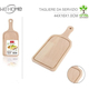 Tagliere in Legno Squadrato con Manico 3 Dimensioni per Salumi Carne...