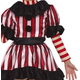 Costume Carnevale pagliaccio assassino travestimento horror bambina 3-12 anni...