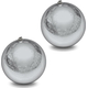 2x Pallina di Natale 15cm Argento Palla per Decorare Albero Natalizio Addobbi
