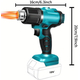 Pistola Termica ad Aria Calda Termosoffiatore Doppia Batteria 48V 350°C/550°C...