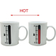 Tazza Termica Magica Termosensibile Calore Indicatore Serbatoio Vuoto Pieno...